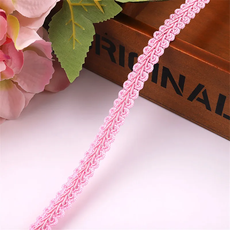 12mm Lace Trimming Ribbon Polyester Centipede Braided Lace Sewing Clothes Accessories Curve Lace DIY Craft Wedding Decor 2/5yard