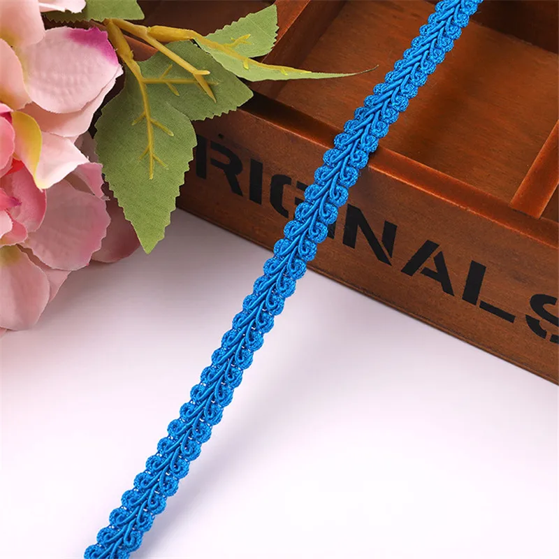 12mm Lace Trimming Ribbon Polyester Centipede Braided Lace Sewing Clothes Accessories Curve Lace DIY Craft Wedding Decor 2/5yard
