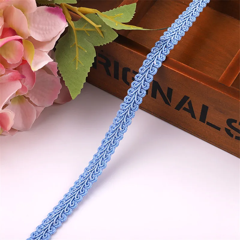 12mm Lace Trimming Ribbon Polyester Centipede Braided Lace Sewing Clothes Accessories Curve Lace DIY Craft Wedding Decor 2/5yard