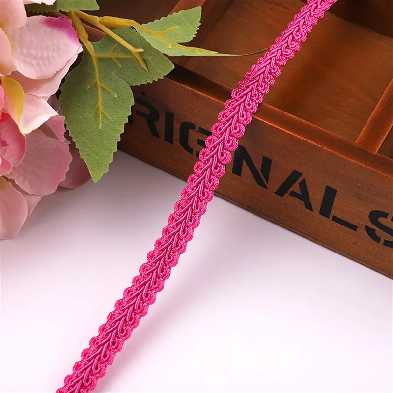 12mm Lace Trimming Ribbon Polyester Centipede Braided Lace Sewing Clothes Accessories Curve Lace DIY Craft Wedding Decor 2/5yard