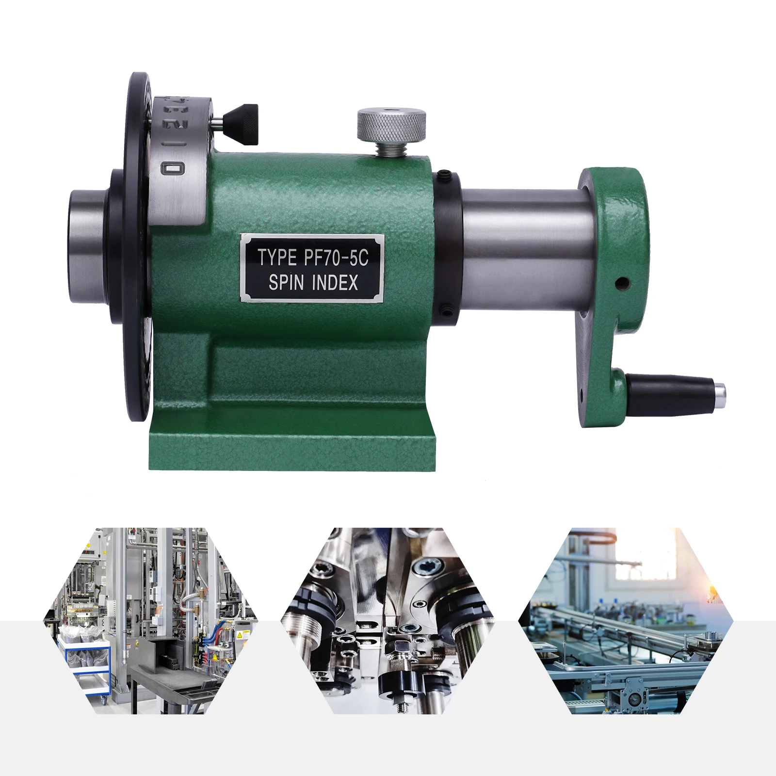 5C Collet Indexing Spin Jigs / Bridgeport+5C Collet Chuck Precise Indexing Green