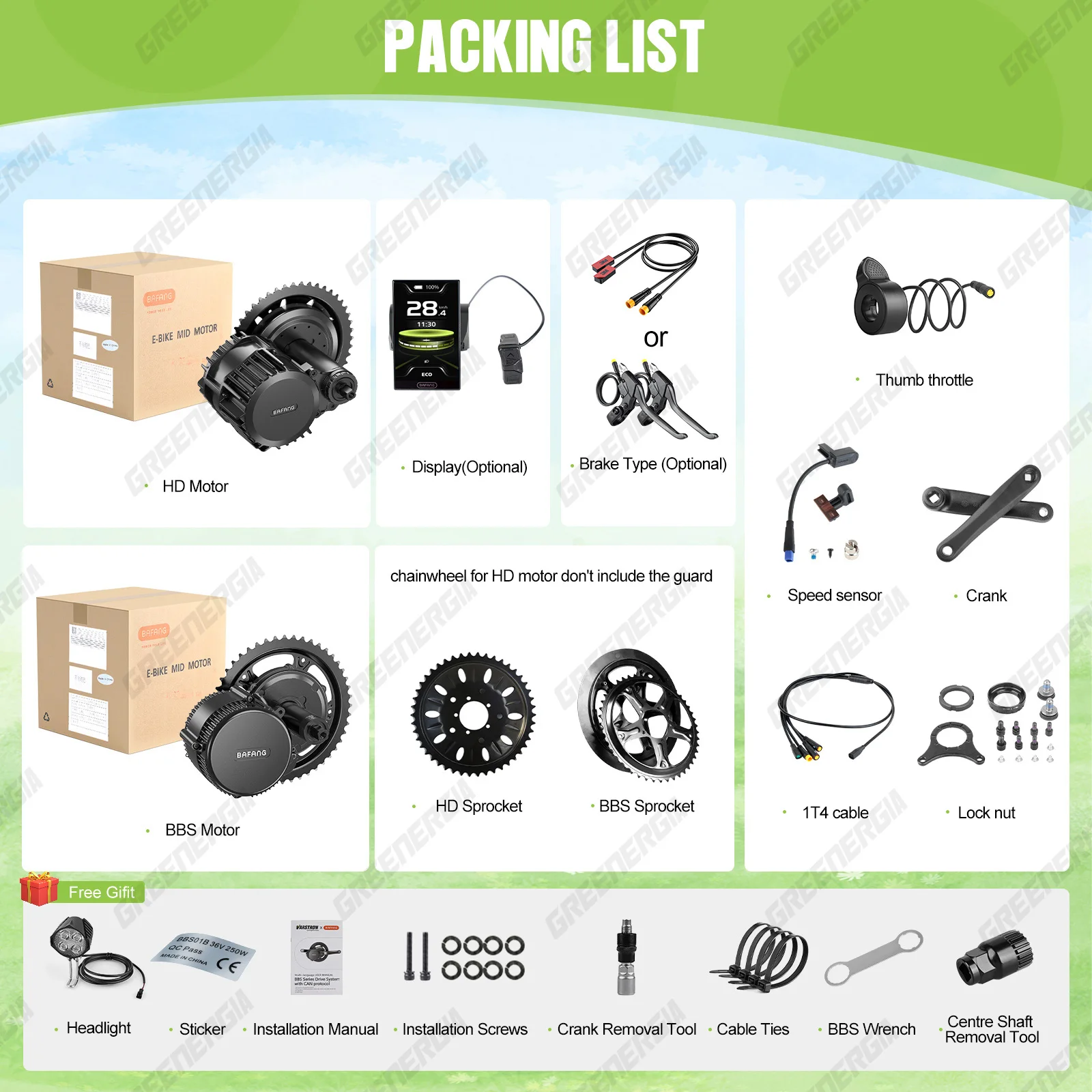 BAFANG Mid Drive Motor 1000W 750W 500W 250W 350W Electric Bike Conversion Kit BBSHD BBS02B BBS01B M615 M325 M215 Ebike Kits