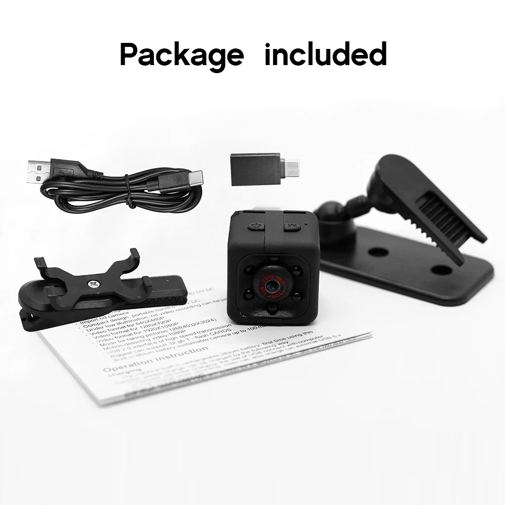 Mini Portable Camera With Video 1080P Full HD Security Camera Indoor/outdoor Surveillance Camera, Compact Mini Camera - 32G CARD