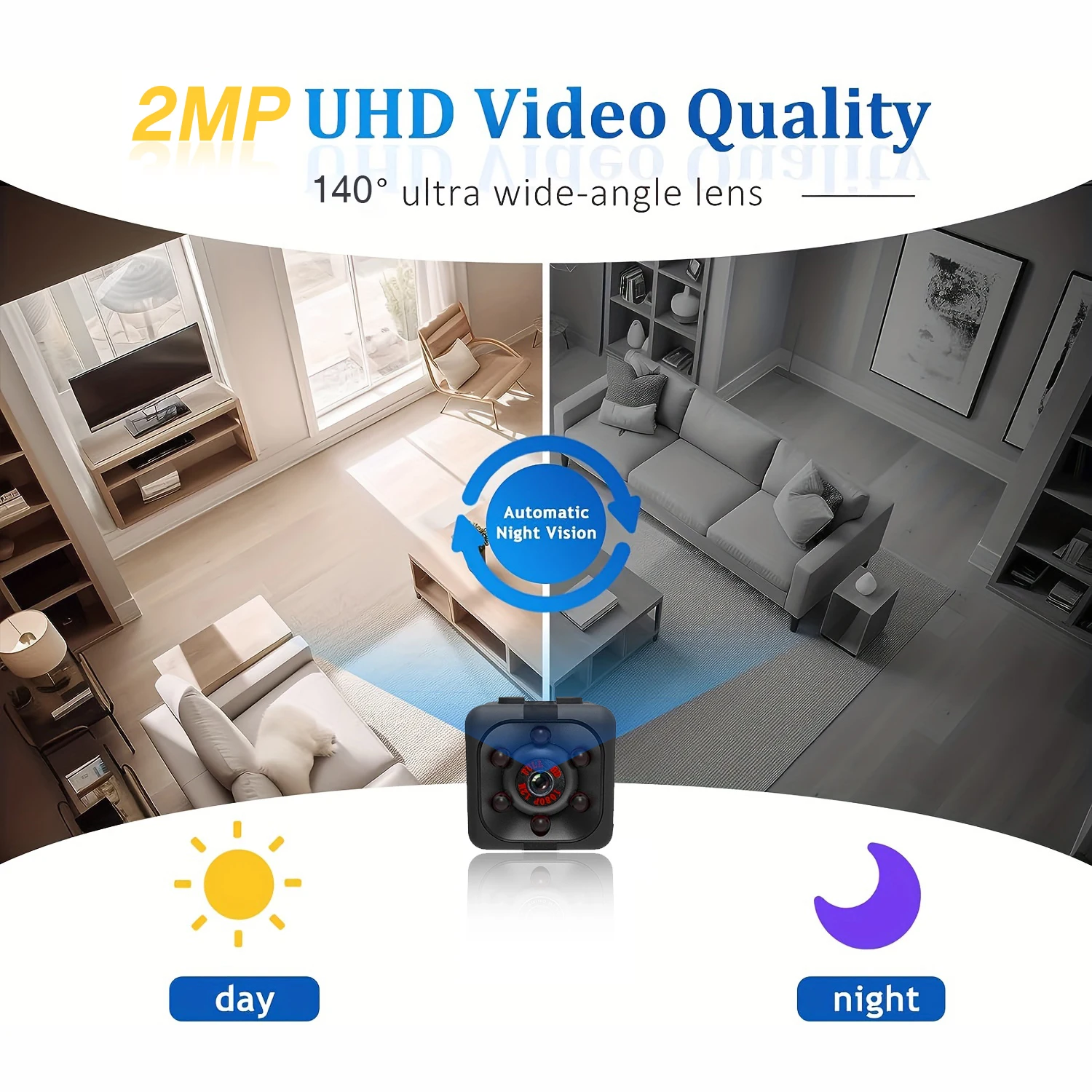 Mini Portable Camera With Video 1080P Full HD Security Camera Indoor/outdoor Surveillance Camera, Compact Mini Camera - 32G CARD