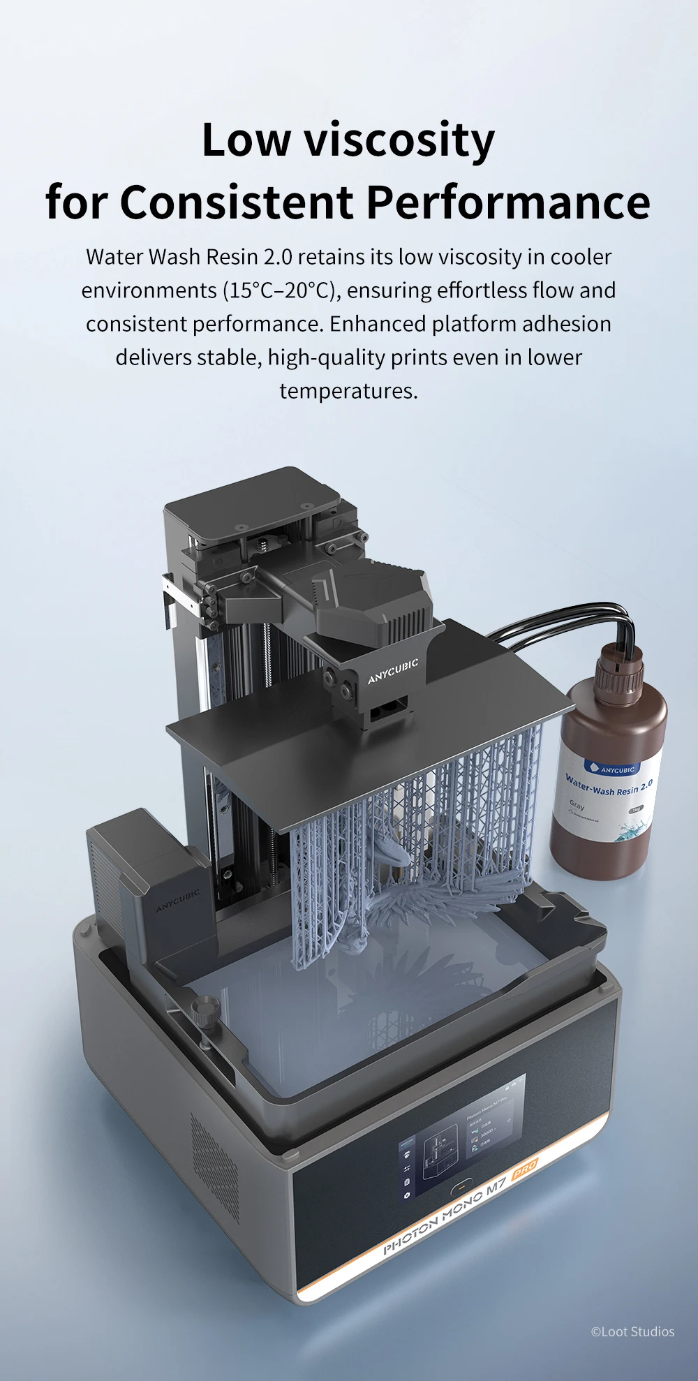 ANYCUBIC Water-Wash 2.0 10KG 3D Printer Resin Water-Washable High Precision Low odor And Low Viscosity for LCD 3D printer Photon
