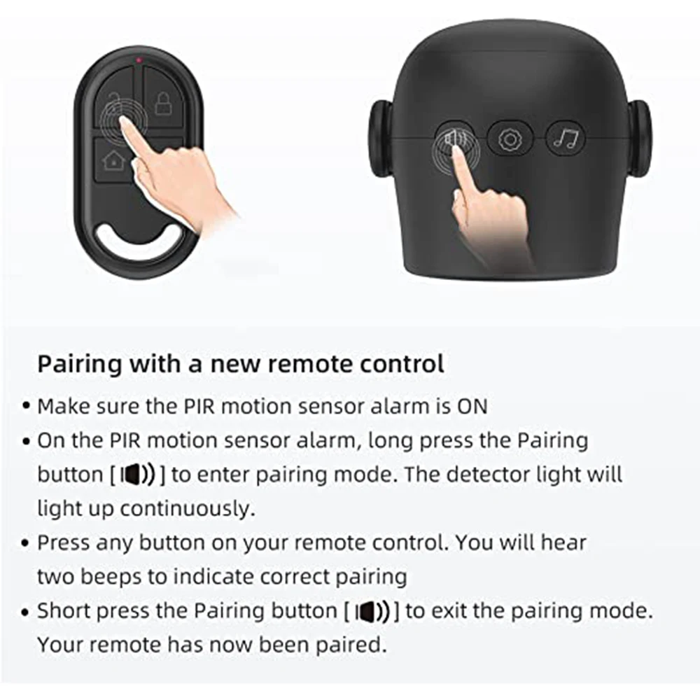 CPVAN Infrared Motion Detector for Home Burglar Alarm Sensor Security Protection Wireless 433MHz PIR Motion Sensor 125dB Sound