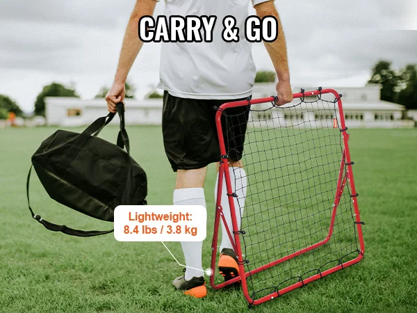 VEVOR 39X39FT Soccer Rebounder Rebound Net Portable Football Training Gifts Adjustable Angles Goal Net Aids & Equipment