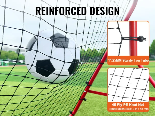 VEVOR 39X39FT Soccer Rebounder Rebound Net Portable Football Training Gifts Adjustable Angles Goal Net Aids & Equipment
