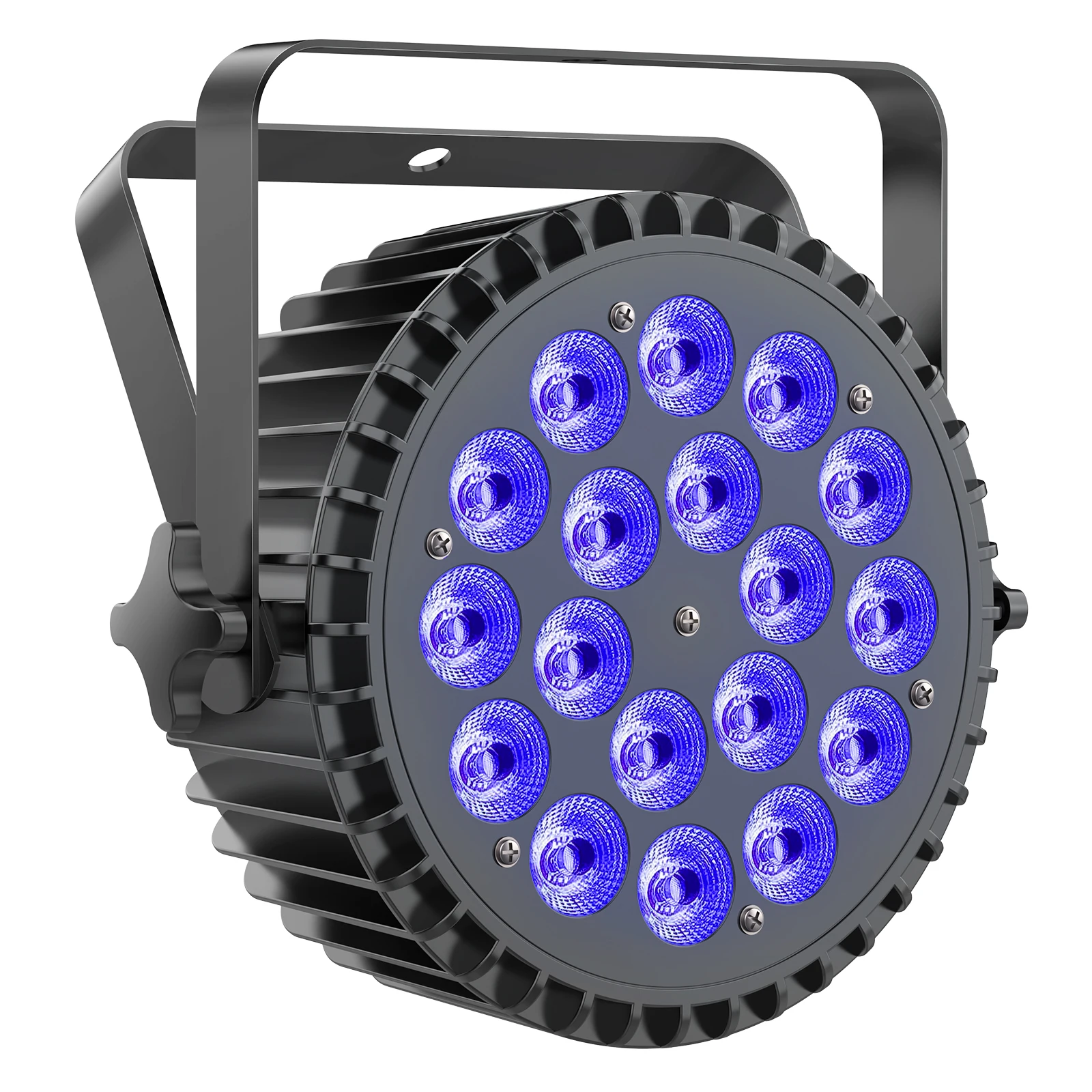 U'King 4PCS 18x12W RGBWA+UV Lights 6in1 LED Lighting DMX512 Disco Light Professional Stage DJ Equipment Aluminum LED Par Light