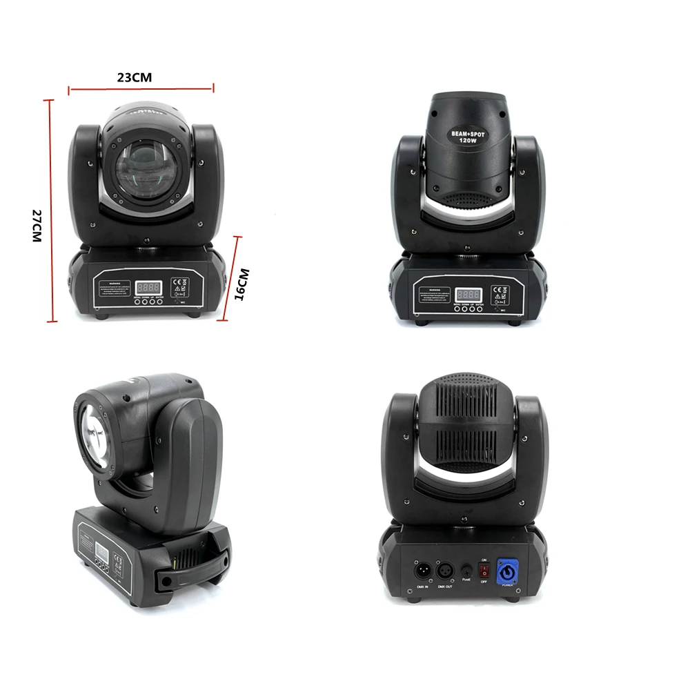 mini LED Moving head Light 120W Beam Spot 8 Rotating Prisms DJ Dmx Bar Strobe Stage Effect