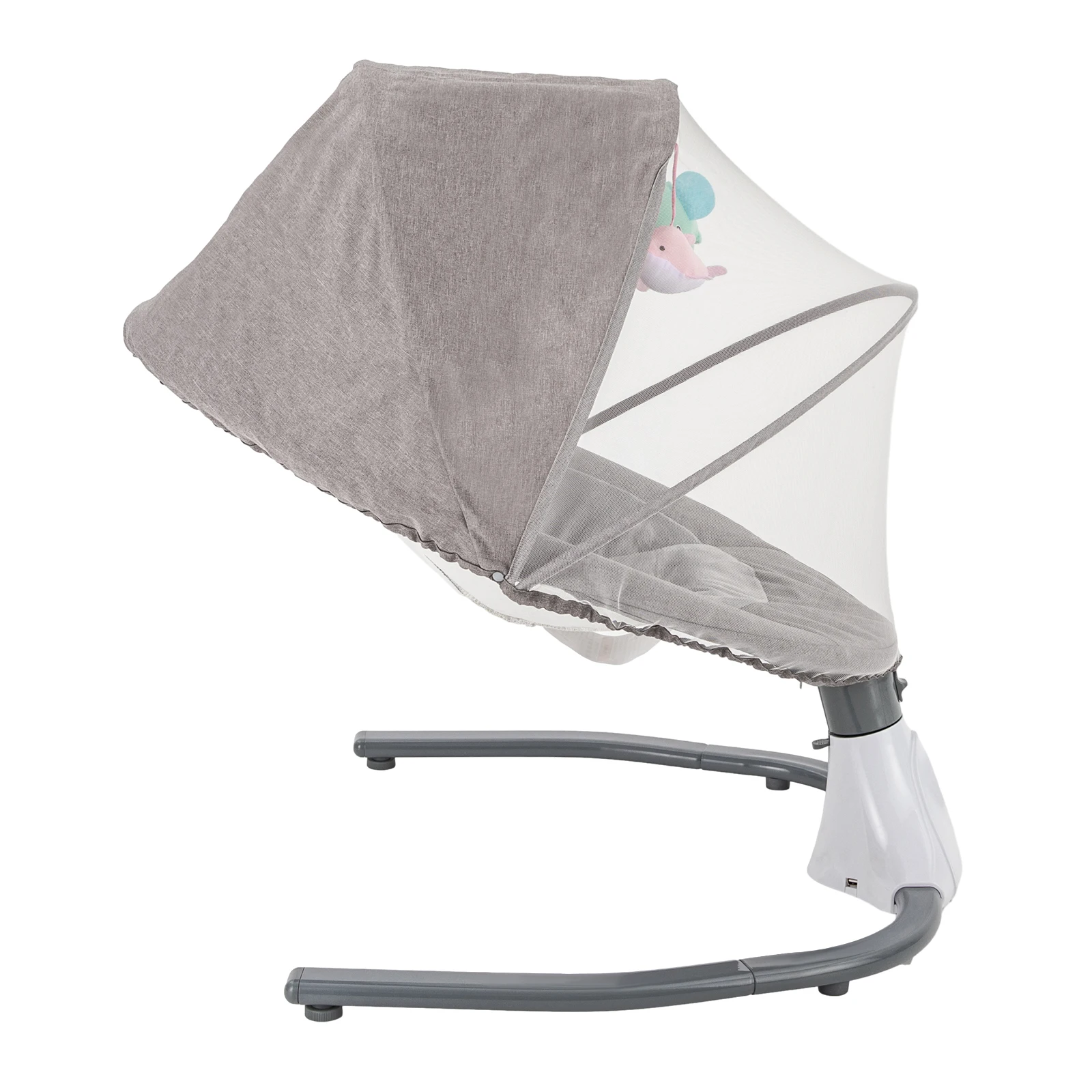 Electric Baby Swings for Infants to Toddler,Rocking Bedside Sleeper w/Wheels Travel Bag Music Speake for Newborn Boys and Girls