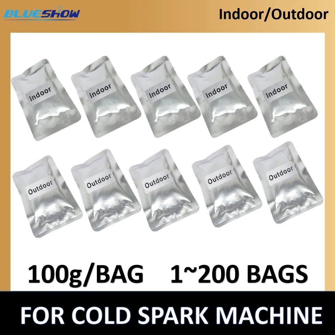 1-200bag Ti Powder 100g Cold Sparkler Machine indoor outdoor Stage Effect Machine 100g/Bag Fountain Sparkular Machine Consumables