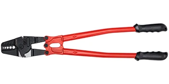 SucceBuy 24/30Inch Wire Rope Swager Crimper Tool Insulated Handle Aluminum Copper Cable Fishing Sleeves Cutter Crimping Pliers