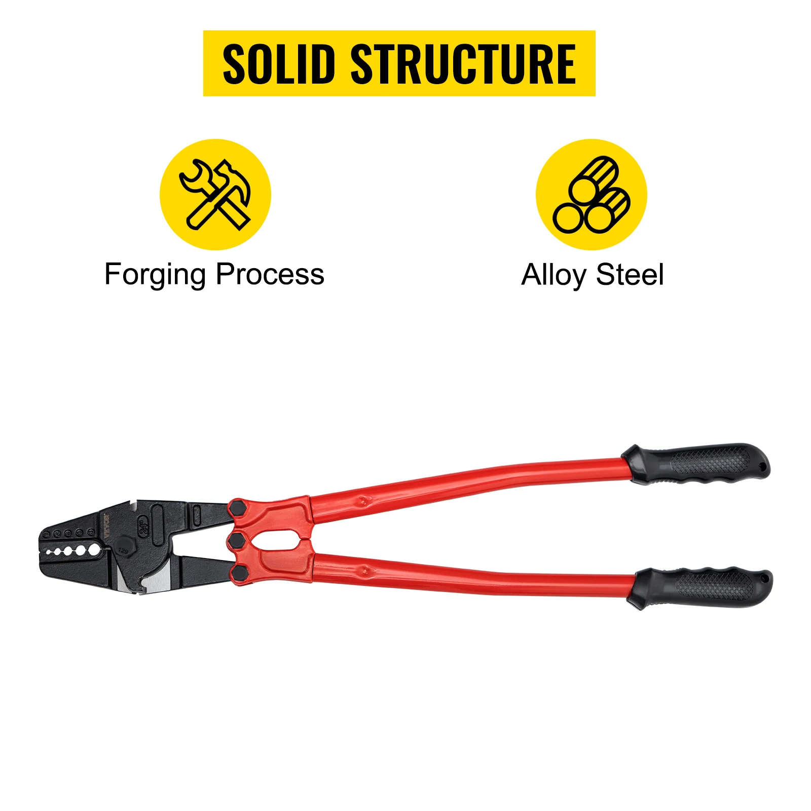 SucceBuy 24/30Inch Wire Rope Swager Crimper Tool Insulated Handle Aluminum Copper Cable Fishing Sleeves Cutter Crimping Pliers