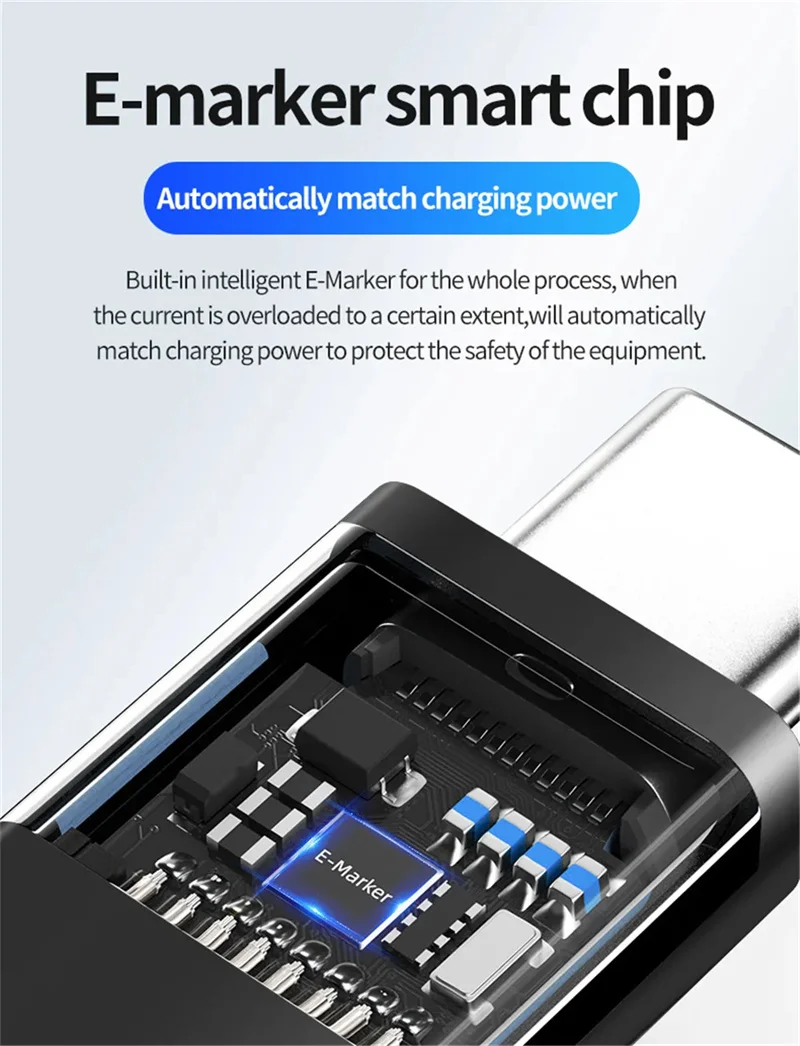 Thunder-bolt 4 USB C to Type C Cable USB4 40Gbps USB-C Data Cable PD 240W Fast Charging Type-c Charge Line For Macbook Pro iPad