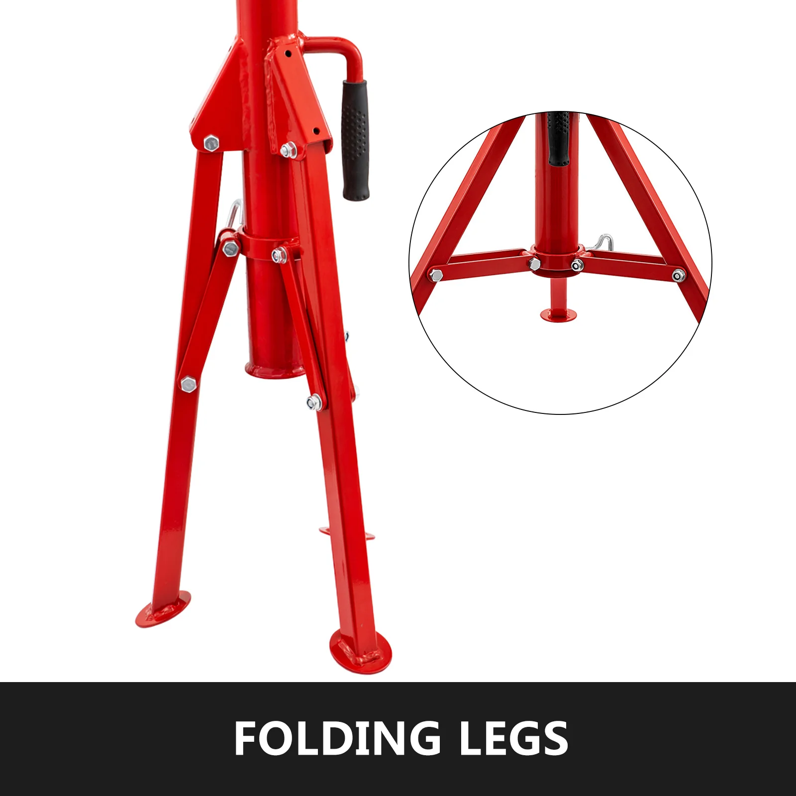 SucceBuy Pipe Holding Stand V-Head 1107A 1107C 1107 w/ 2/4 Ball Transfer Folding Tripod Pipeworking Supporting Clamped Tool