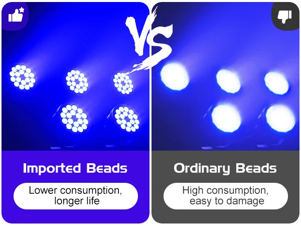 U'King 4PCS 18X8W RGBW LED Par Light DMX512 Disco Light 4IN1 LED Stage Light Effect DJ Equipment for Wedding Bar KTV Party