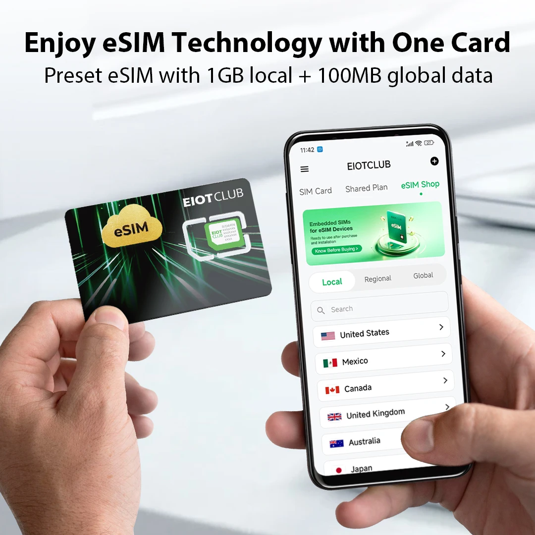 EIOTCLUB ESIM Card for Android & iOS, Unlimited ESIM Downloads, The Second Mobile Phone Card, Perfect for Travel and Business