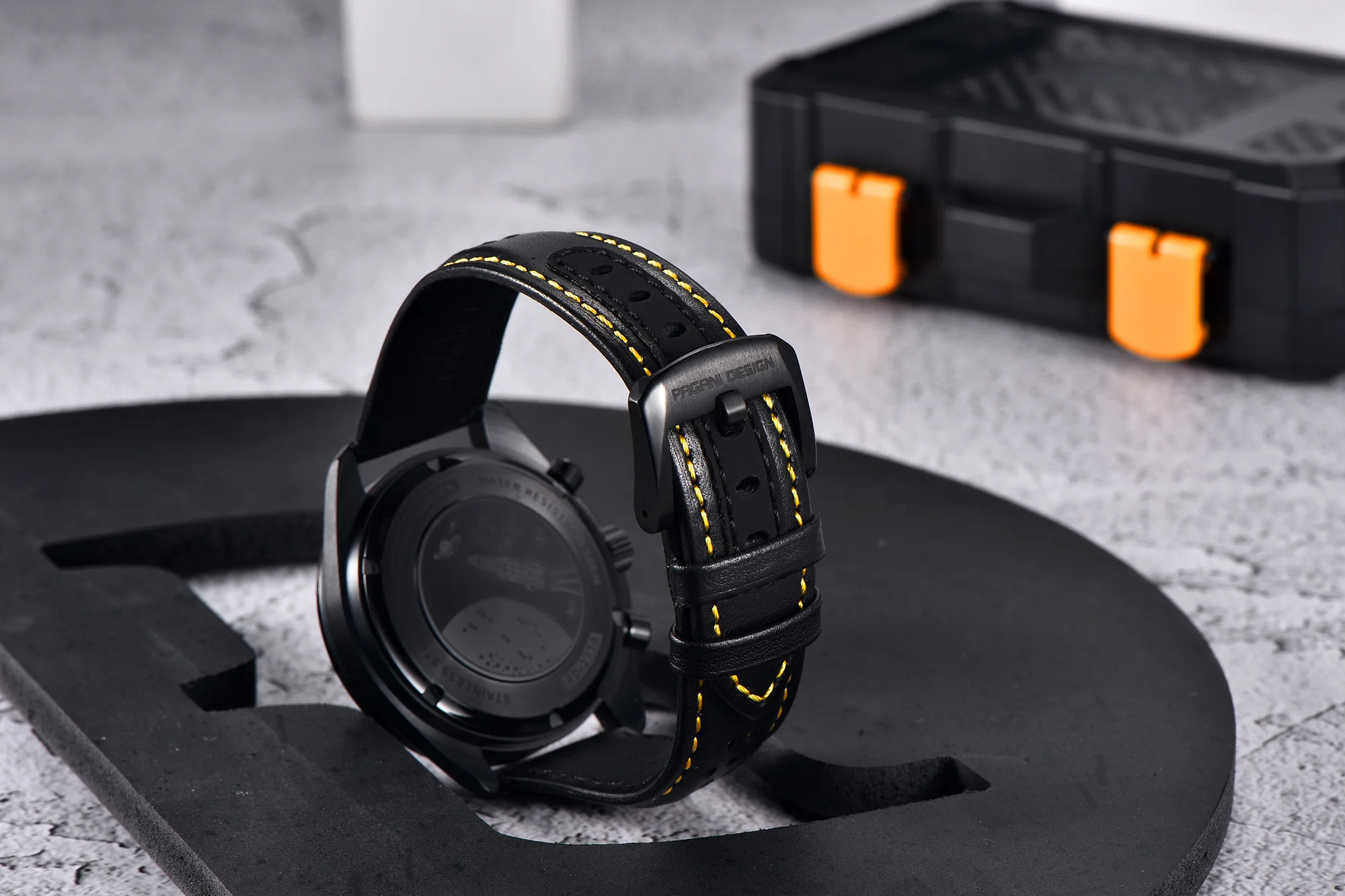 PAGANI DESIGN 2025 New Moon Dark Men's Watches Luxury Quartz Watch Men Skeleton Sport Chronograph AR Sapphire glass Wrist Watch