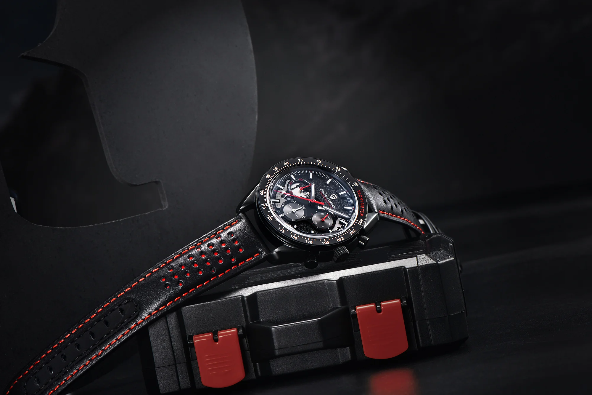 PAGANI DESIGN 2025 New Moon Dark Men's Watches Luxury Quartz Watch Men Skeleton Sport Chronograph AR Sapphire glass Wrist Watch