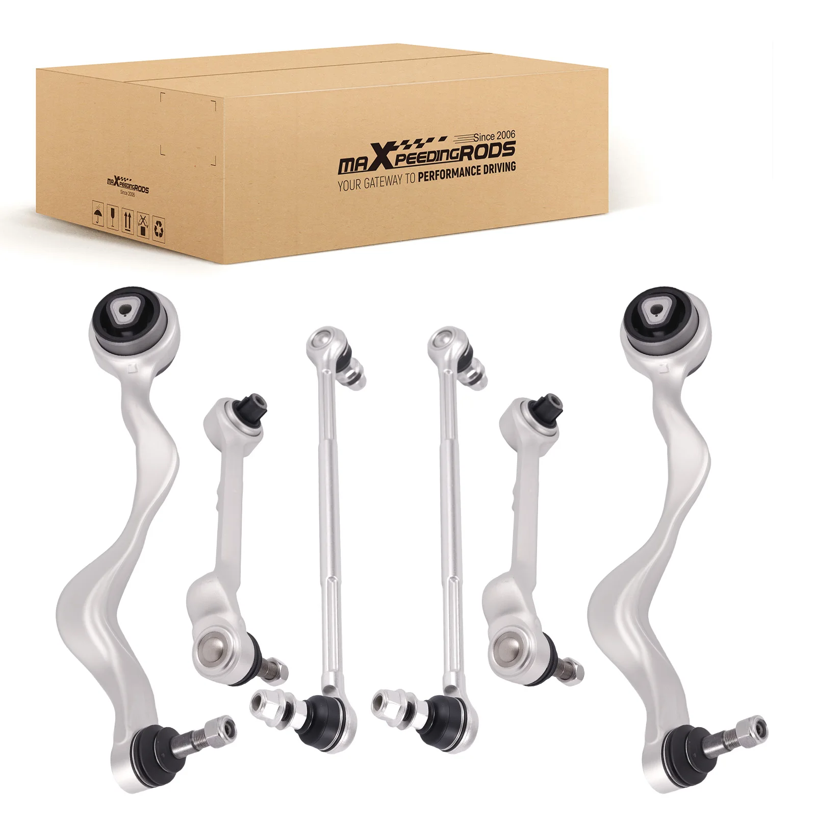 6-Piece Track Control Arm Kit for BMW 3 Series E90 E91 E92 E93 Front Suspension Wishbone Control Arms Set Brand New