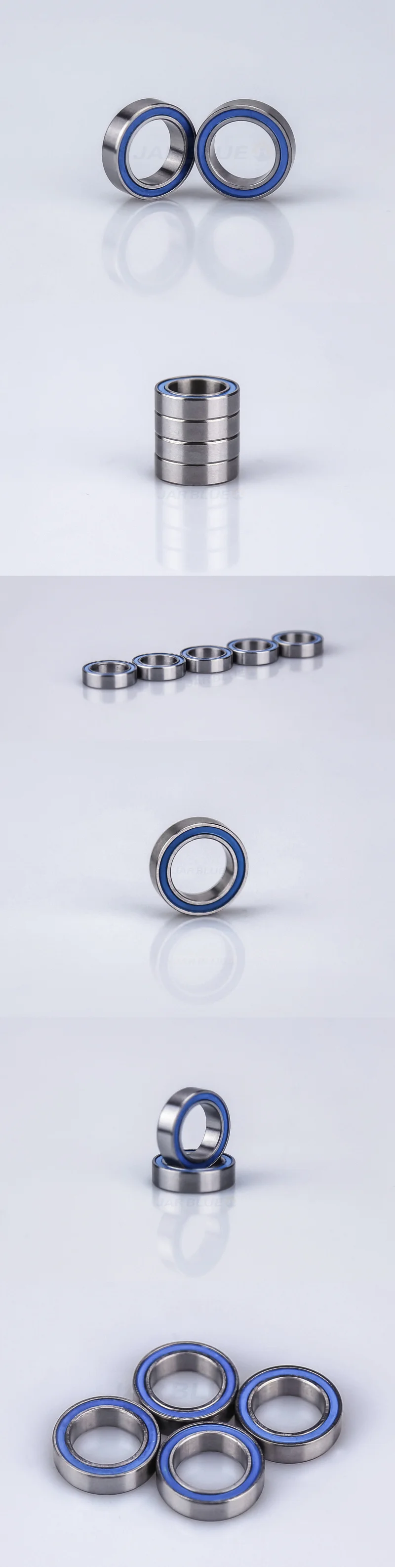 10PCS 10X15X4 6700 2RS ABEC3 10X15X4mm Blue Rubber Seals Bearing Model Bearing By JARBLUE