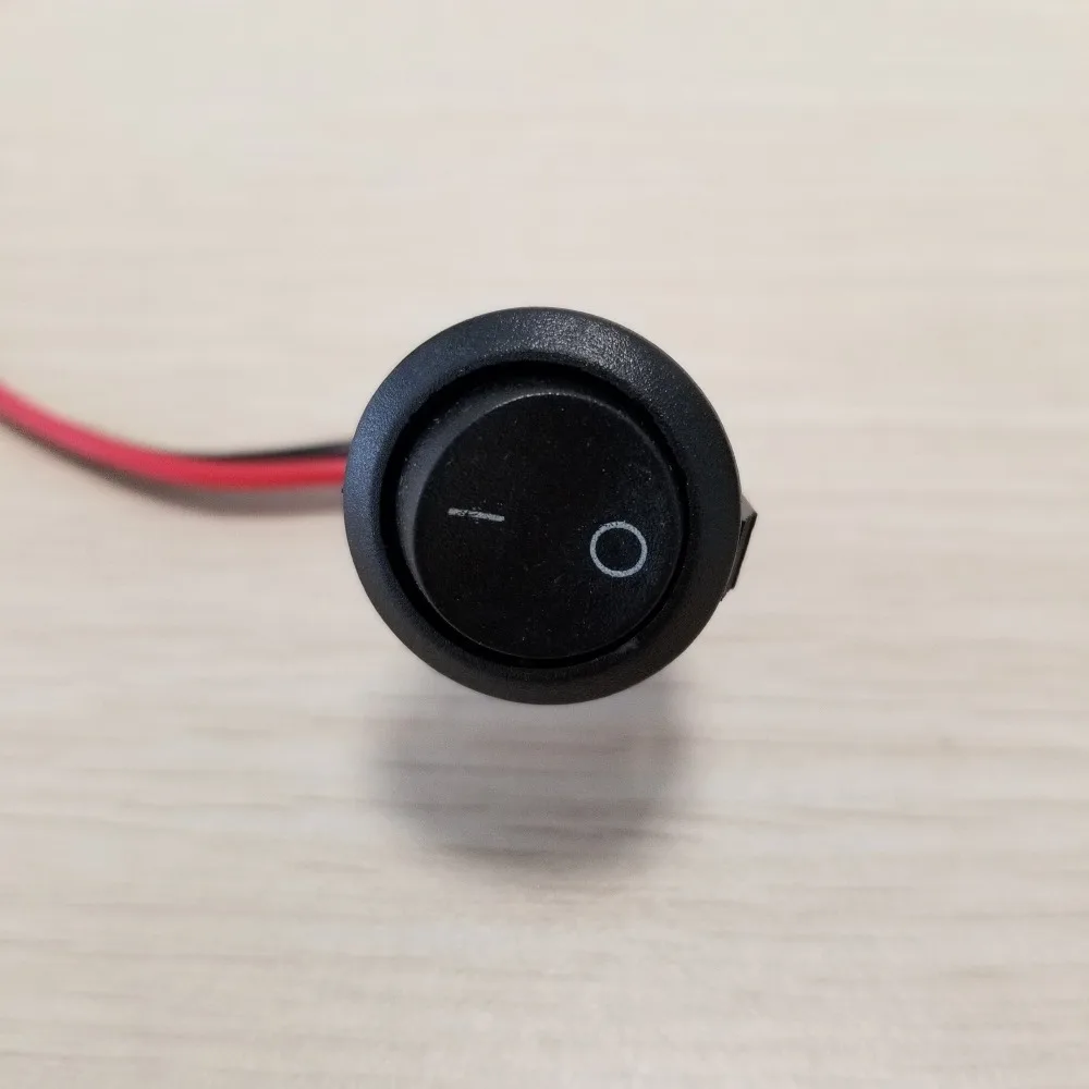 PC Server ATX PSU 24Pin Female Socket Starter Switch Button Power Cable 18AWG Self-Lock Boat Shape 50cm Red Indicator Light