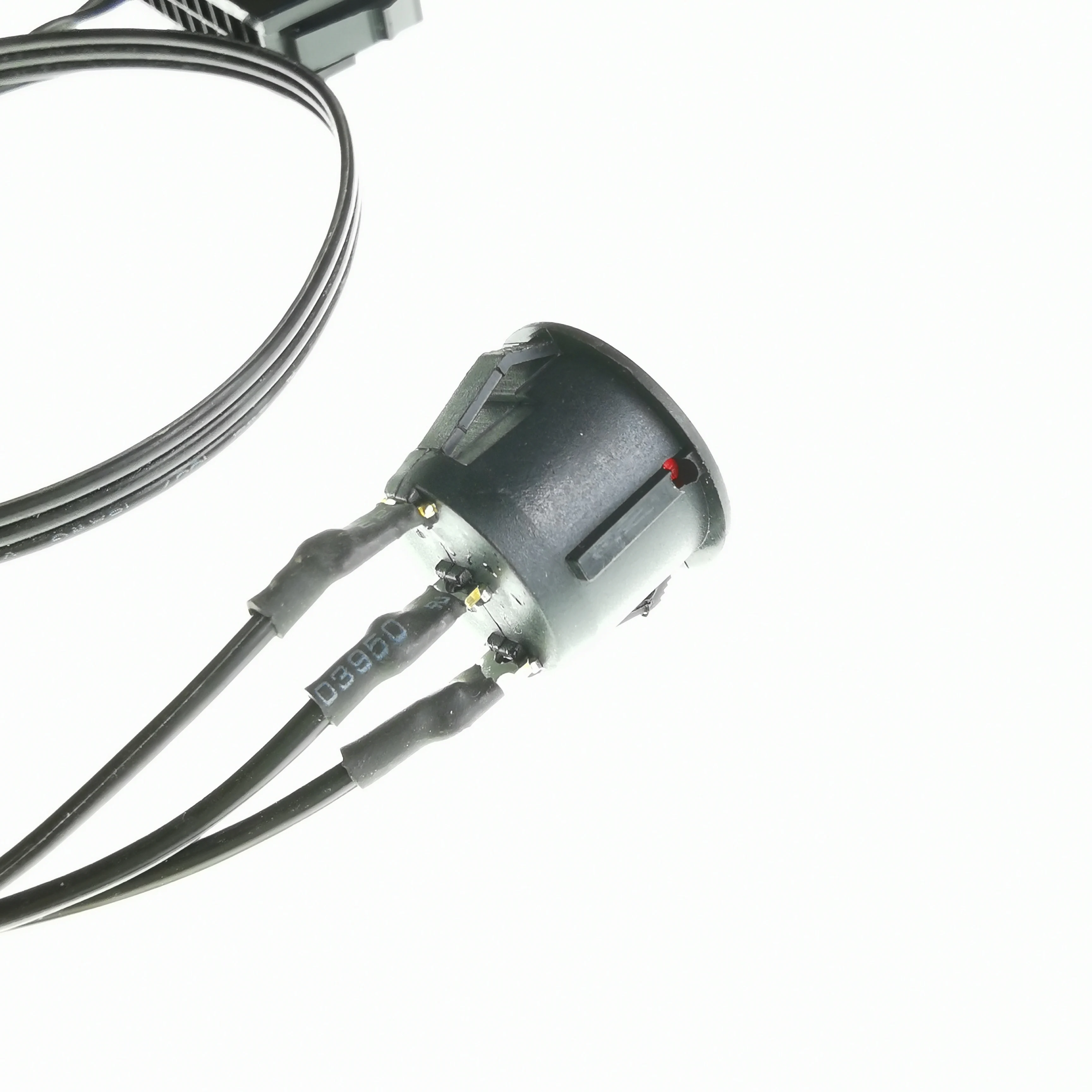 PC Server ATX PSU 24Pin Female Socket Starter Switch Button Power Cable 18AWG Self-Lock Boat Shape 50cm Red Indicator Light