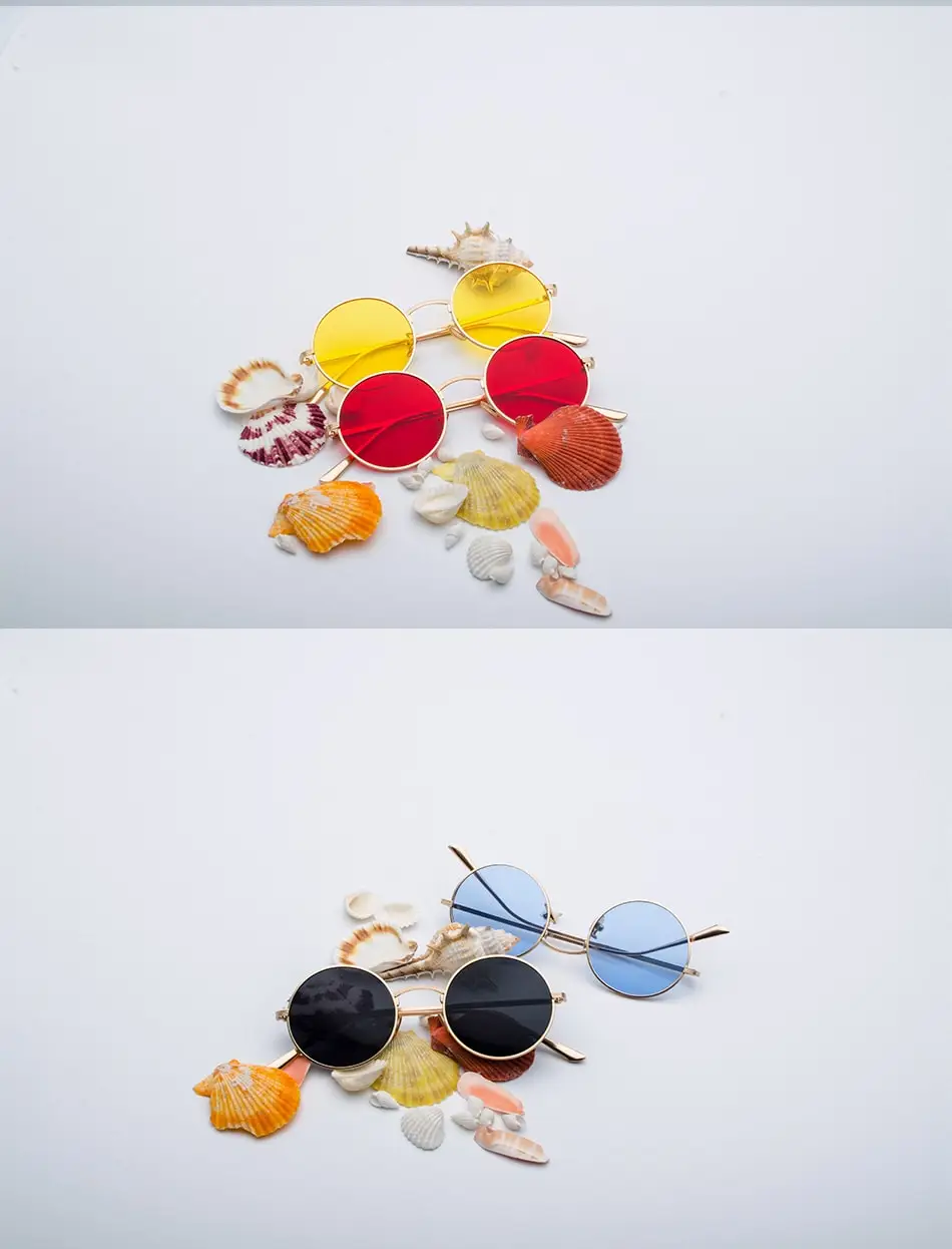 SPLOV Vintage Men Sunglasses Women Retro Punk Style Round Metal Frame Colorful Lens Sun Glasses Fashion Eyewear Gafas Sol Mujer