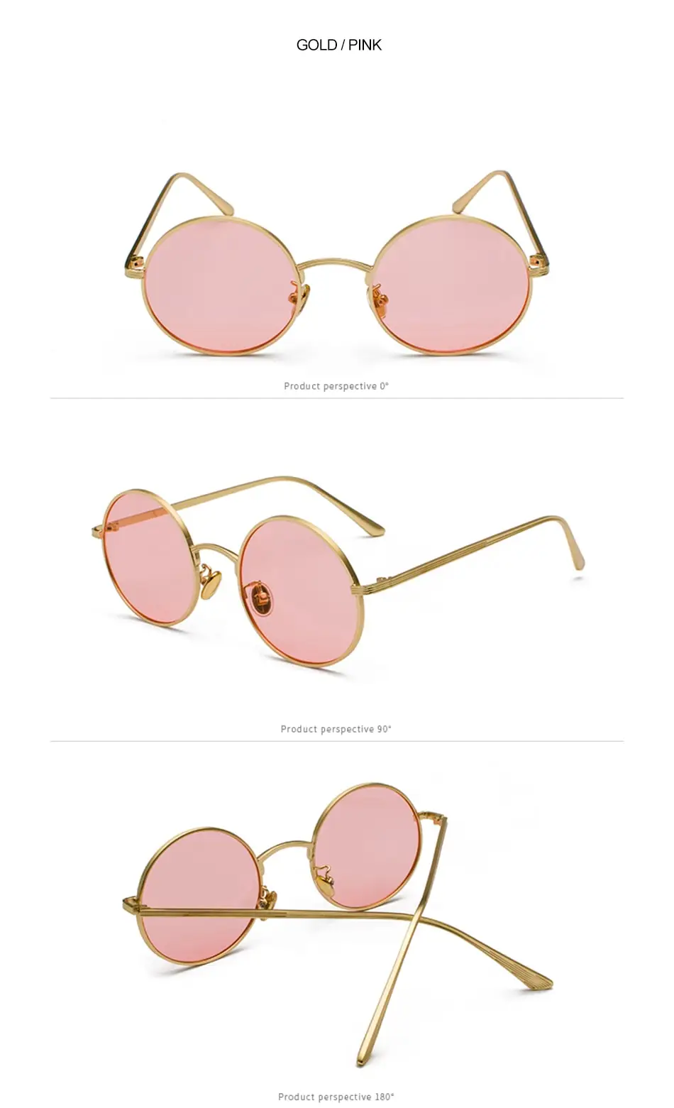 SPLOV Vintage Men Sunglasses Women Retro Punk Style Round Metal Frame Colorful Lens Sun Glasses Fashion Eyewear Gafas Sol Mujer