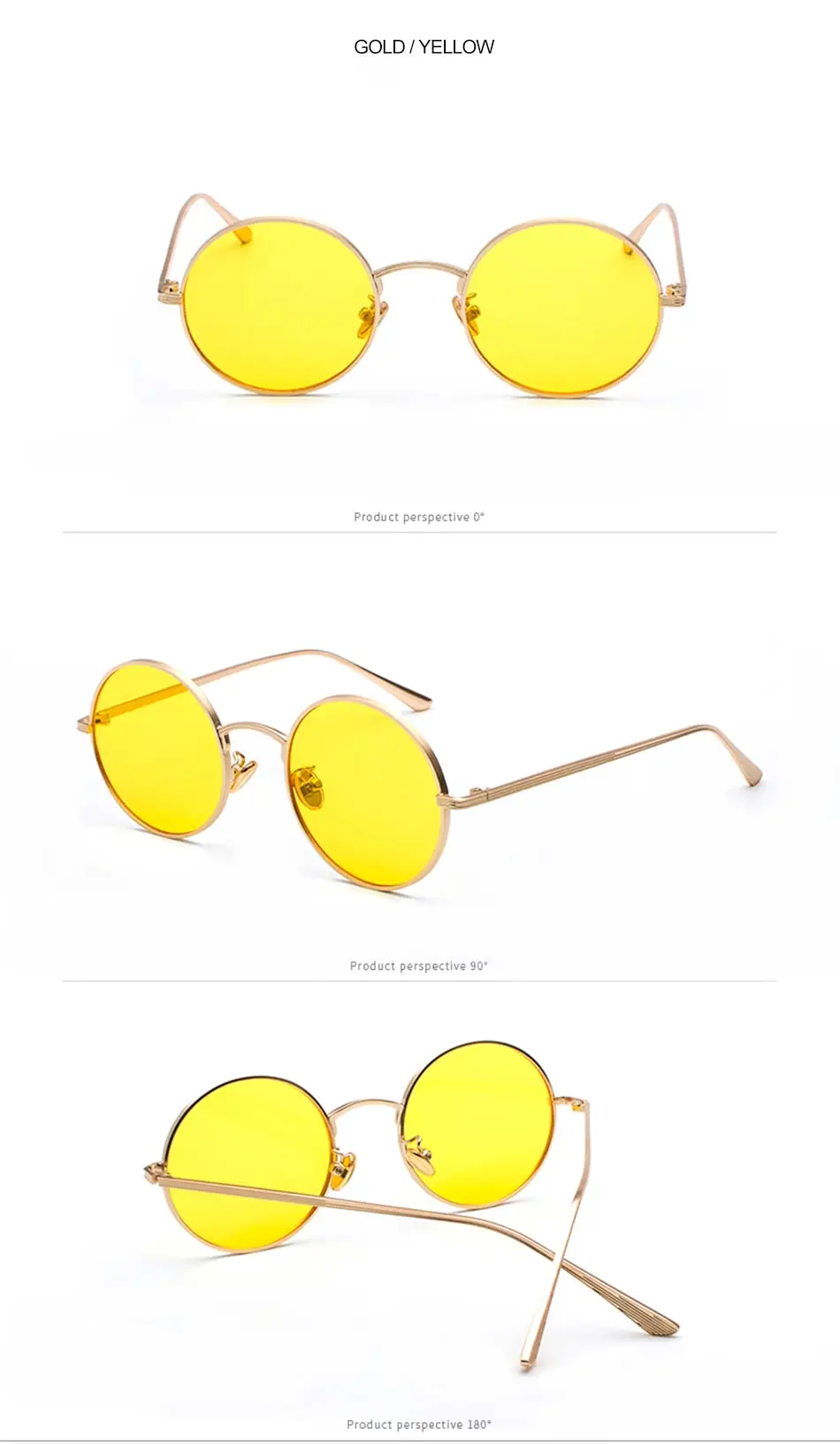 SPLOV Vintage Men Sunglasses Women Retro Punk Style Round Metal Frame Colorful Lens Sun Glasses Fashion Eyewear Gafas Sol Mujer