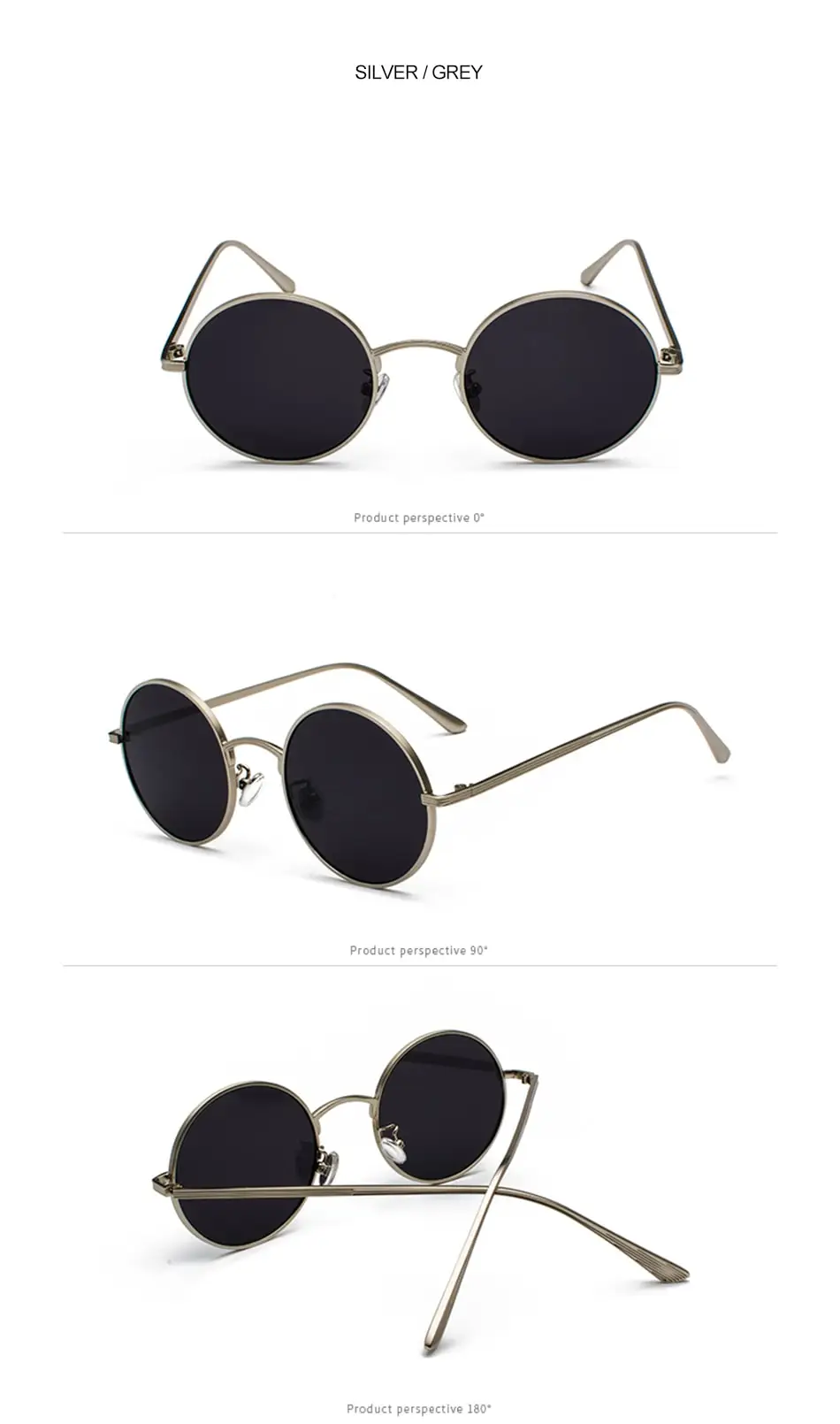 SPLOV Vintage Men Sunglasses Women Retro Punk Style Round Metal Frame Colorful Lens Sun Glasses Fashion Eyewear Gafas Sol Mujer