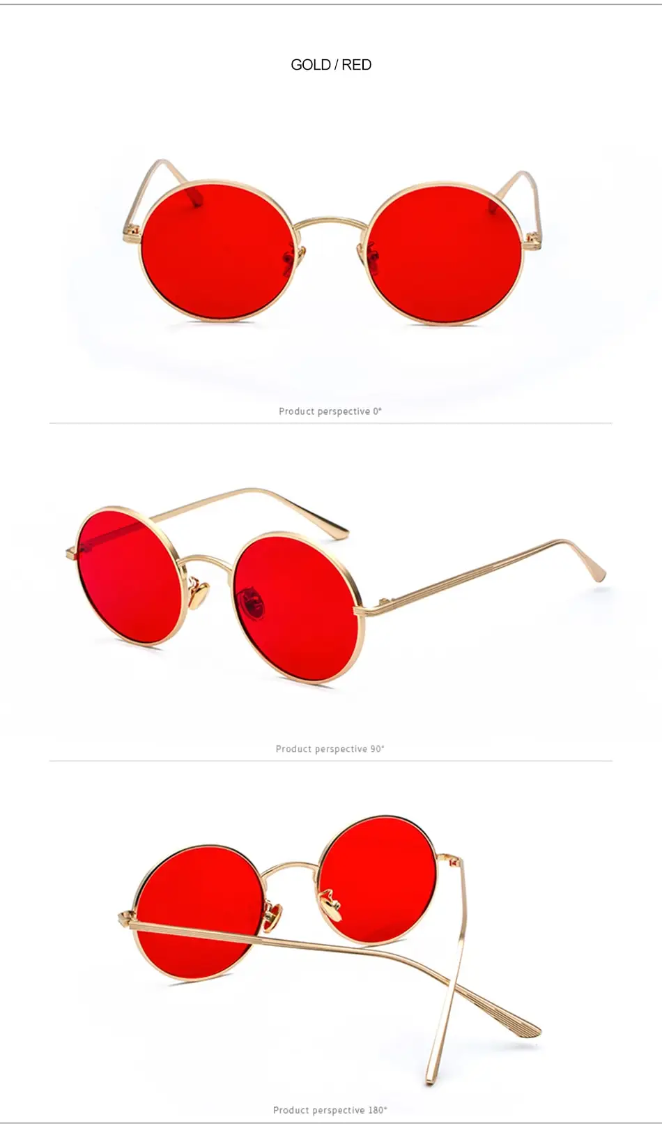 SPLOV Vintage Men Sunglasses Women Retro Punk Style Round Metal Frame Colorful Lens Sun Glasses Fashion Eyewear Gafas Sol Mujer