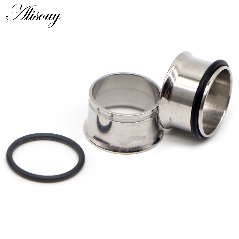 1pc 2mm-25mm Stainless Steel Ear Plugs Tunnels Rose Gold Color Screwed Earrings Expander Earlet Gauges Body Piercings Jewelry