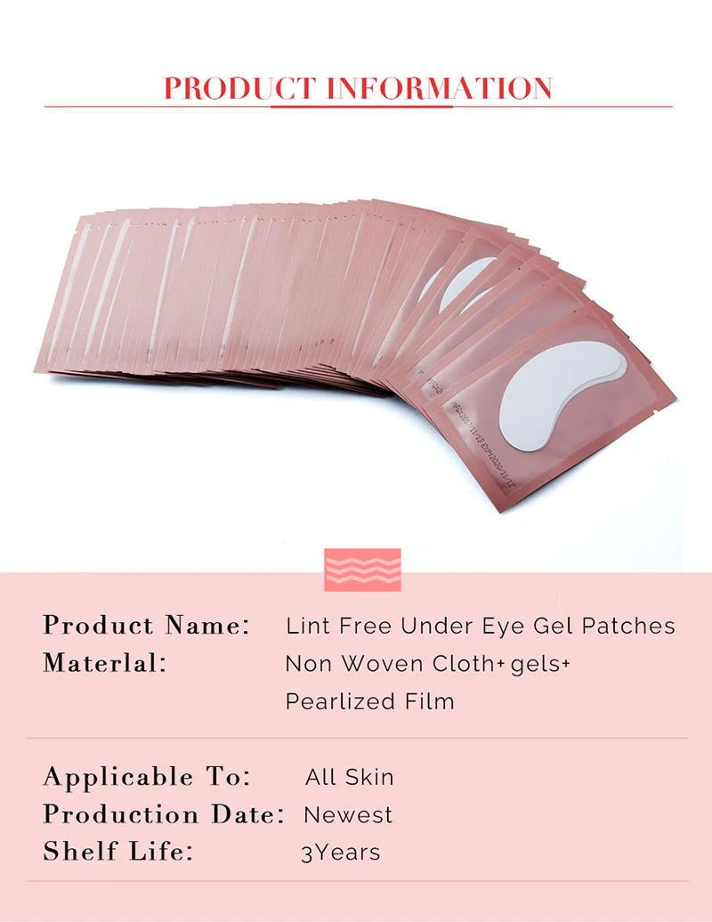 50/500/1000pcs Gel Patches for Eyelashes Building Eyelash Extension Under Eye Pads Lash Stickers Tools Wholesale LAUKISS