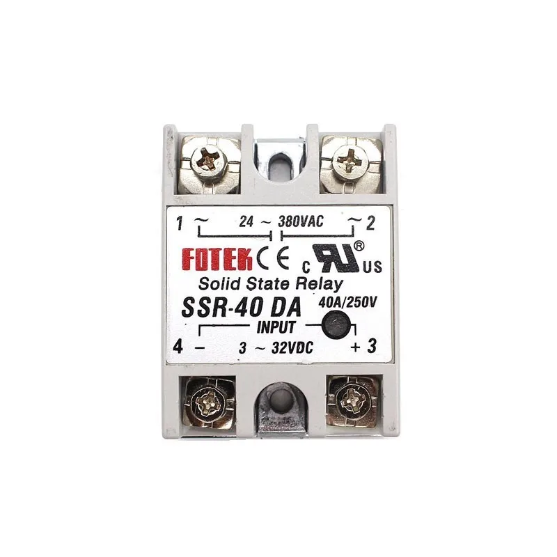 Solid State Relay 12v 24v SSR-10DA SSR-25DA SSR-40DA 10A 25A 40A 3-32V DC TO 24-380V AC SSR 10DA 25DA 40DA Rele Power Supply