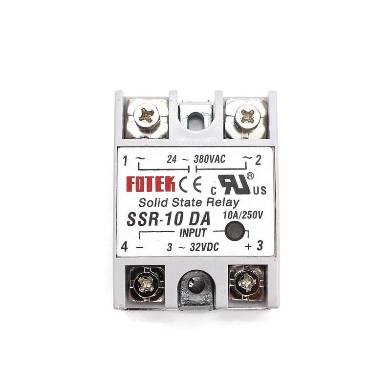 Solid State Relay 12v 24v SSR-10DA SSR-25DA SSR-40DA 10A 25A 40A 3-32V DC TO 24-380V AC SSR 10DA 25DA 40DA Rele Power Supply