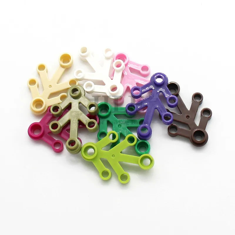50pcs Moc Plant Leaves 4x3 with 6 Hole 2423 Tree Leaf Garden View DIY Building Blocks Bricks Compatible House Assembles Toys