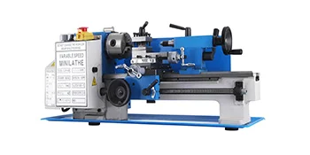 SucceBuy Mini Metal Lathe Machine 7"x14" 550W 180x350mm Variable Speed + 3 Jaw Chuck for Metalworking Turning Drilling Threading