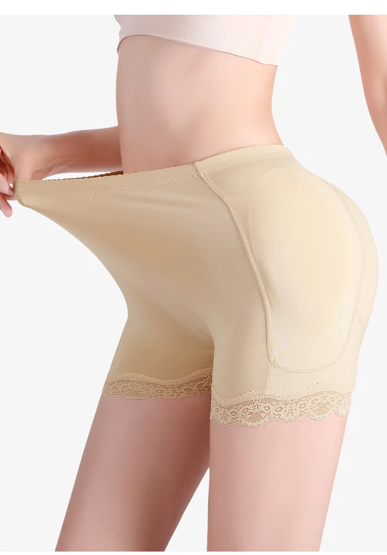LILVIGOR Padded Underwear for Women Butt Lifter Seamless Booty Pads Butt Enhancer Panties Lace Shapewear Boyshorts