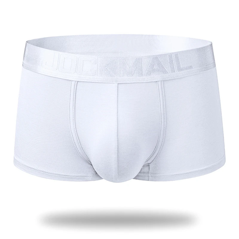 JOCKMAIL Brand Male Panties Breathable Cuecas Boxers Modal Solid Men Underwear U Convex Sexy Underpants Homewear Boxershorts Men