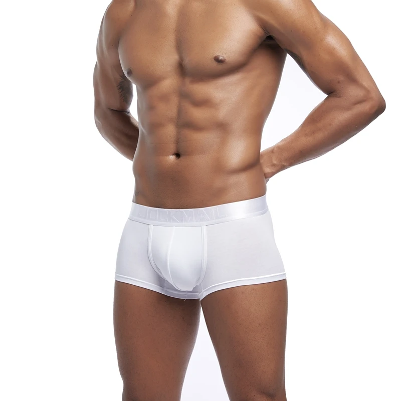 JOCKMAIL Brand Male Panties Breathable Cuecas Boxers Modal Solid Men Underwear U Convex Sexy Underpants Homewear Boxershorts Men