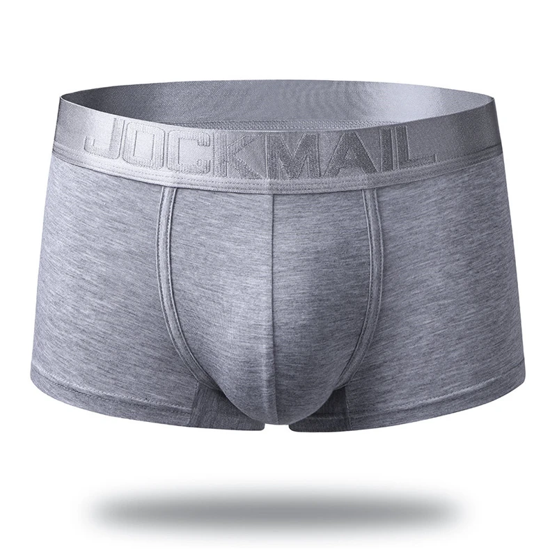 JOCKMAIL Brand Male Panties Breathable Cuecas Boxers Modal Solid Men Underwear U Convex Sexy Underpants Homewear Boxershorts Men