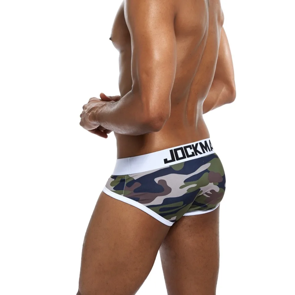JOCKMAIL Brand Camouflage Printed Men Underwear cueca masculina Sexy U Convex Men briefs calzoncillos hombre slips Male Panties