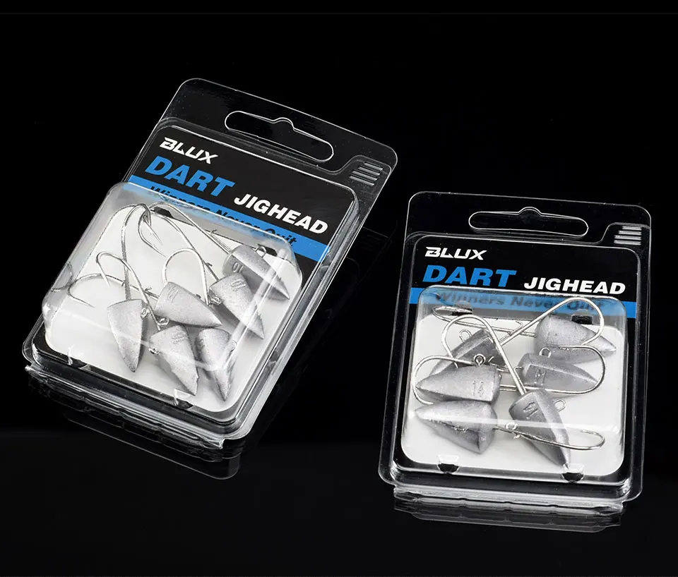 BLUX Dart Jighead Fishhooks 3.5g 5g 7g 10g 14g Worm Fishing Lure Hook Soft Lure Jig Head Artificial Bait Fishing Tackle