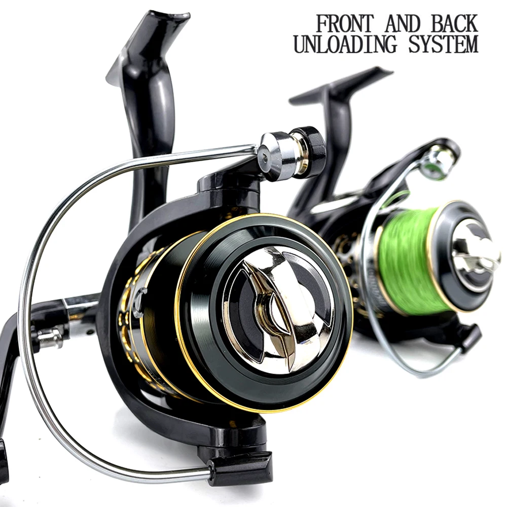 Fishing Spinning Reel Metal Spool 5.2:1/4.7:113BB Ball Bearings Carp Fishing Reel BK2000-7000 Metal Line Cup Sea Tackle