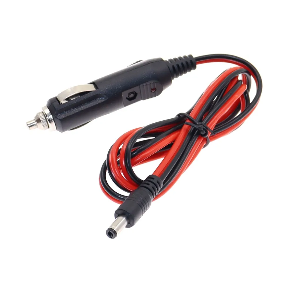 New 12V 5A DC Car Cigarette Lighter Charger With 3A Fuse, Universal Power Adapter DC Plug 5.5x2.1mm Cable 1.2m