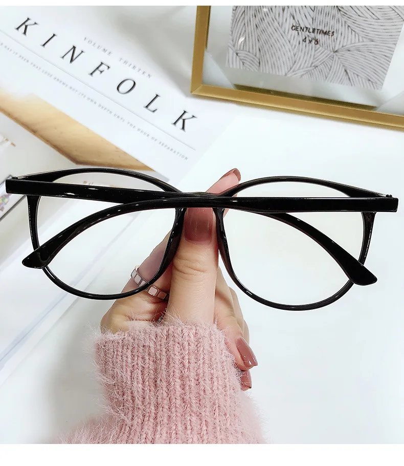 Transparent Computer Glasses Frame Women Men Anti Blue Light Round Eyewear Blocking Glasses Optical Spectacle Eyeglass