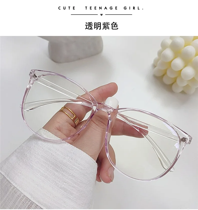 Transparent Computer Glasses Frame Women Men Anti Blue Light Round Eyewear Blocking Glasses Optical Spectacle Eyeglass