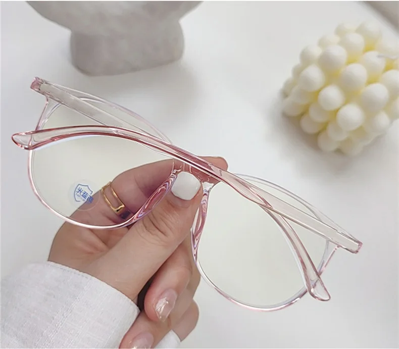 Transparent Computer Glasses Frame Women Men Anti Blue Light Round Eyewear Blocking Glasses Optical Spectacle Eyeglass